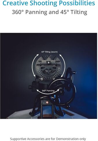 PROAIM Orion Mini Camera Geared Head for Precise 360° Panning & 45° Tilting Movement on Each Side. Handy Operations w Stable & Controlled Shots. Tool-Less Design, Payload: 15kg/33lb (P-ORGH-MN) in Saudi Arabia