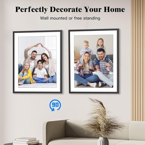 17-inch Digital Picture Frame Large Electronic Photo Frame - Wall-Mounted Dual-WiFi Digital Frame for Home Decor, Remote Control, Easily Share Photos via App Email, Gifts for Her in Kuwait