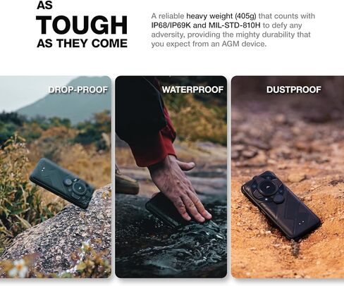 هاتف ذكي متين AGM G2 Guardian 5G مزود بكاميرا حرارية بدقة 256 × 192، هاتف متين مزود برؤية ليلية بالأشعة تحت الحمراء بدقة 20 ميجابكسل، وكاميرا رئيسية بدقة 108 ميجابكسل، Qualcomm QCM6490، 6.58 بوصة FHD+ 120 هرتز، 7000 مللي أمبير، 8 + 256 جيجابايت، NFC in Kuwait