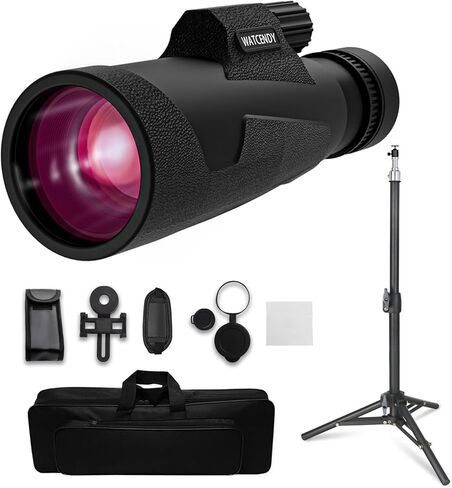 تلسكوب أحادي العين عالي القوة 10-30X50 للبالغين مع محول الهاتف الذكي، حامل ثلاثي القوائم، حقيبة منظمة، نطاقات تحديد لمشاهدة الطيور والمشي لمسافات طويلة ومشاهدة الحياة البرية in Kuwait