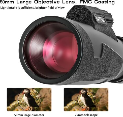 تلسكوب أحادي العين عالي القوة 10-30X50 للبالغين مع محول الهاتف الذكي، حامل ثلاثي القوائم، حقيبة منظمة، نطاقات تحديد لمشاهدة الطيور والمشي لمسافات طويلة ومشاهدة الحياة البرية in Kuwait