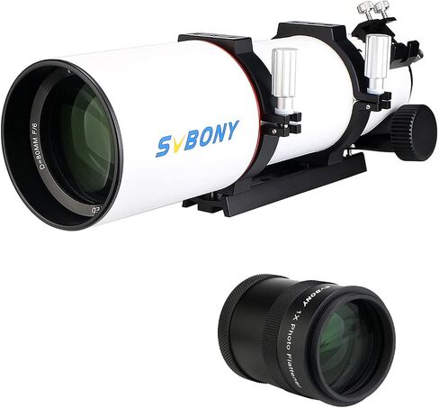 تلسكوب SVBONY SV550، منكسر ثلاثي F6 APO مقاس 80 مم OTA، حزمة مع أداة تسطيح المجال SV209، أداة تسطيح 1.0X لتصحيح المجال، للتصوير الفلكي للسماء العميقة in Saudi Arabia