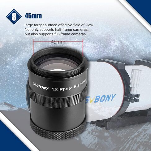 تلسكوب SVBONY SV550، منكسر ثلاثي F6 APO مقاس 80 مم OTA، حزمة مع أداة تسطيح المجال SV209، أداة تسطيح 1.0X لتصحيح المجال، للتصوير الفلكي للسماء العميقة in Saudi Arabia