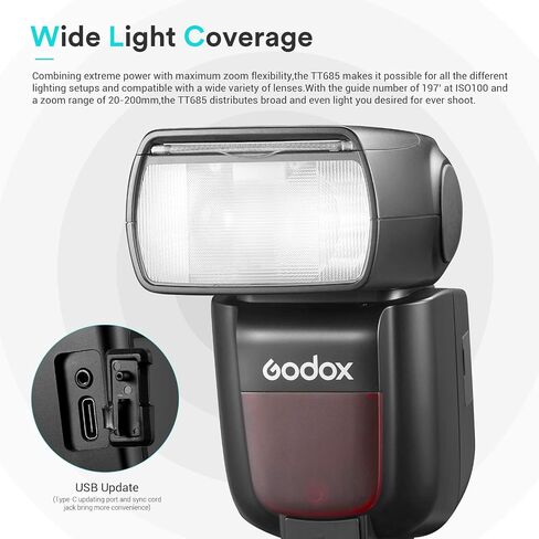 Godox TT685II-S TTL كاميرا فلاش سبيدلايت 2.4G لاسلكية HSS 1/8000s GN60 لسوني DSLR A7III A77II A7RII A7R A58 A99 ILCE6000L in Saudi Arabia