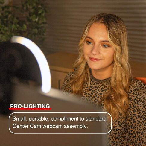حلقة إضاءة للكمبيوتر - حلقة إضاءة بمشبك للكاميرا المركزية لمؤتمرات الفيديو، وإضاءة البث، وإضاءة البودكاست، قم بترقية الكاميرا الخاصة بك باستخدام حلقة إضاءة LED للمنزل أو المكتب أو السفر in Kuwait