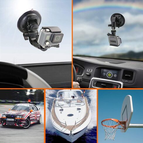 Heavy Duty Camera Car Windshield Mount with 1/4-20 Adapter for GoPro Hero Series and All Cameras in Saudi Arabia