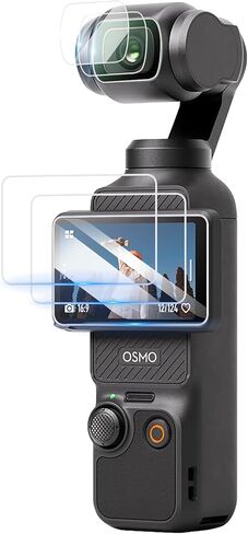 واقي شاشة من الزجاج المقسى لدي جيه اي اوسمو بوكيت 3 من كيه اس كيه اس بي، واقي شاشة مقاوم للخدش بدرجة صلابة 9 لدي جيه اي اوسمو بوكيت 3، سهل التركيب ومضاد لبصمات الاصابع (3+3 قطع) in Kuwait