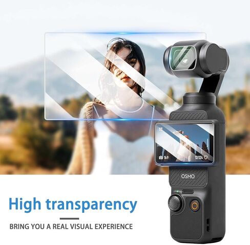 واقي شاشة من الزجاج المقسى لدي جيه اي اوسمو بوكيت 3 من كيه اس كيه اس بي، واقي شاشة مقاوم للخدش بدرجة صلابة 9 لدي جيه اي اوسمو بوكيت 3، سهل التركيب ومضاد لبصمات الاصابع (3+3 قطع) in Kuwait