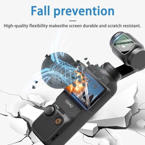 واقي شاشة من الزجاج المقسى لدي جيه اي اوسمو بوكيت 3 من كيه اس كيه اس بي، واقي شاشة مقاوم للخدش بدرجة صلابة 9 لدي جيه اي اوسمو بوكيت 3، سهل التركيب ومضاد لبصمات الاصابع (3+3 قطع) in Kuwait