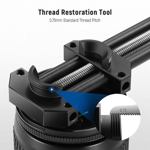 NEEWER Camera Lens Vise Tool Kit with Flat & Pointed Tips, All Metal Lens Repair Thread Restoration Spanner Set with 10-90mm Precise Adjustable Jaw Opening for Ø22-105mm Lens Filters Telescopes, HW-27 in Saudi Arabia