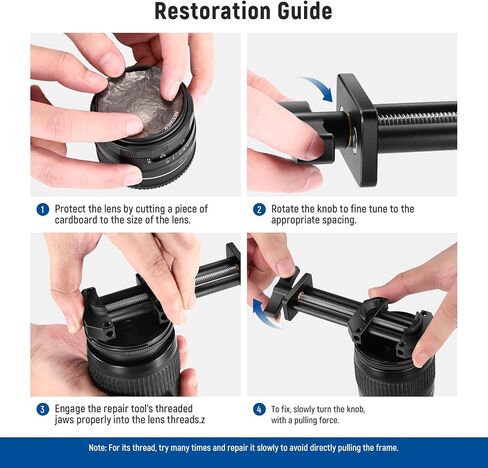NEEWER Camera Lens Vise Tool Kit with Flat & Pointed Tips, All Metal Lens Repair Thread Restoration Spanner Set with 10-90mm Precise Adjustable Jaw Opening for Ø22-105mm Lens Filters Telescopes, HW-27 in Saudi Arabia