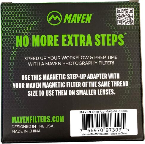 حلقة تصاعدية مغناطيسية من Maven Filters لعدسة 67 مم إلى فلتر 82 مم in Kuwait