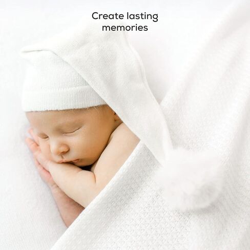 قبعات أطفال حديثي الولادة من صوف الكشمير من First Landings (عبوة من قطعتين) مجموعة هدايا قبعات أطفال فائقة النعومة - قبعة أطفال طويلة رائعة مع كرات بوم بومس - دعامات تصوير لحديثي الولادة باللون الأبيض والرمادي in Kuwait