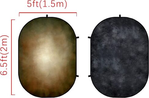 Kate 5x6.5ft(1.5x2m) Collapsible Backdrop Brown Black Pop up Backgrounds Folding Photography Backdrops Photoshoot Prop in Saudi Arabia