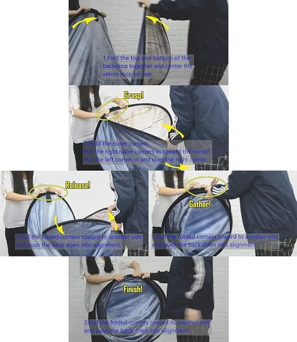 Kate 5x6.5ft(1.5x2m) Collapsible Backdrop Brown Black Pop up Backgrounds Folding Photography Backdrops Photoshoot Prop in Saudi Arabia