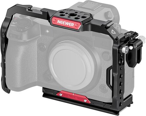 NEEWER X-H2/X-H2S Camera Cage Compatible with FUJIFILM X-H2/X-H2S, Aluminum Alloy Camera Rig with HDMI Cable Clamp/NATO Rails/Arca Type QR Base for Quick Switch Compatible with DJI Stabilizers, CA002 in Saudi Arabia