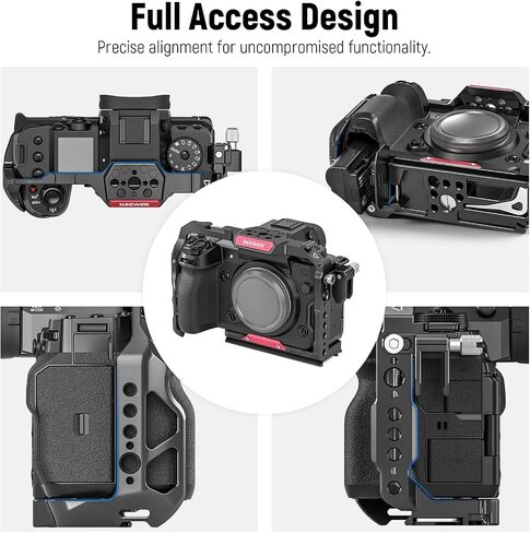 NEEWER X-H2/X-H2S Camera Cage Compatible with FUJIFILM X-H2/X-H2S, Aluminum Alloy Camera Rig with HDMI Cable Clamp/NATO Rails/Arca Type QR Base for Quick Switch Compatible with DJI Stabilizers, CA002 in Saudi Arabia