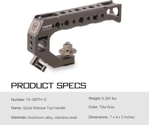 Tiltaing Quick Release Top Handle - (for BMPCC 4K/6K and Most DSLR/mirrorless Cameras) (Tilta Gray) in Saudi Arabia