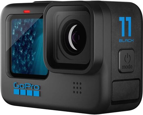 كاميرا GoPro HERO11 (Hero 11) باللون الأسود - كاميرا أكشن مقاومة للماء مع فيديو بدقة 5.3K Ultra HD، وصور بدقة 27 ميجابكسل، ومستشعر صور مقاس 1/1.9 بوصة، وبث مباشر، وكاميرا ويب + حزمة مكونة من 50 قطعة مع بطاريتين إضافيتين وشاحن in Kuwait