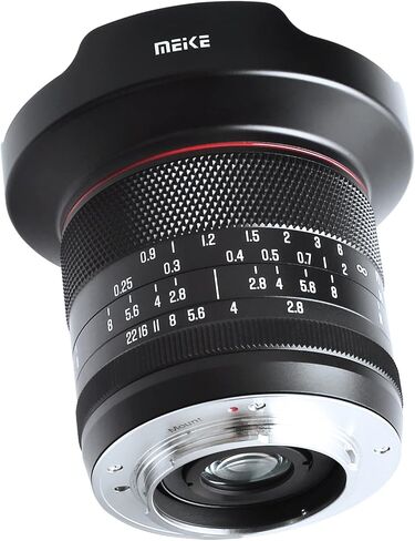 Meike 8mm F2.8 Ultra Wide Angle Zero Distortion Manual Focus Lens Compatible with Panasonic Olympus MFT M43 Mount Mirrorless Cameras GH1 GH2 GH3 GH4 GH5 GH6 in Saudi Arabia