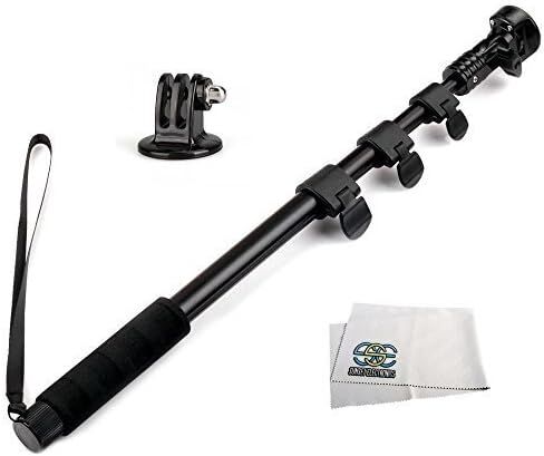 SSE 48" High Grade Heavy Duty Extendable Handheld Monopod Selfie Stick Pole & Tripod Mount Adapter for SSE Accessories Kit for GoPro HERO8 Black, GoPro MAX, Hero 8 7 6 5 4 3+ & Hero Session in Saudi Arabia