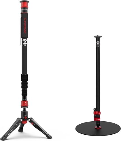 IFOOTAGE 71 بوصة Monopod للكاميرات وقاعدة مستديرة Monopod، Monopod تلسكوبي خفيف الوزن، Monopod كاميرا الألومنيوم المهنية، متوافق مع كاميرات Sony Nikon DSLR، Cobra 3 A180T/Cobra 2 in Kuwait