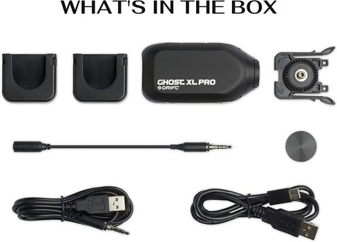 Drift Ghost XL Pro - كاميرا أكشن 4K، تثبيت الصورة، مقاومة للماء، عدسة قابلة للدوران، وضع Dashcam، بث مباشر، وضع الاستنساخ، عمر بطارية 7 ساعات عند 1080P وعمر بطارية 4.5 ساعة عند 4K (XL Pro) in Kuwait