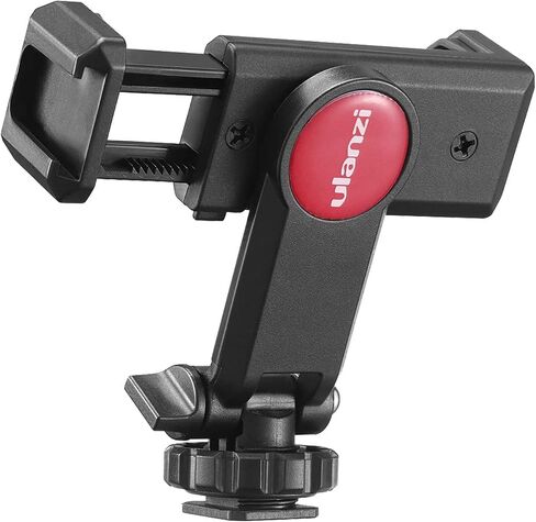 ULANZI ST-06 Universal Phone Tripod Mount with Cold Shoe, Rotates and Adjustable Clamp Holder Smartphone Clip Adapter for iPhone in Saudi Arabia