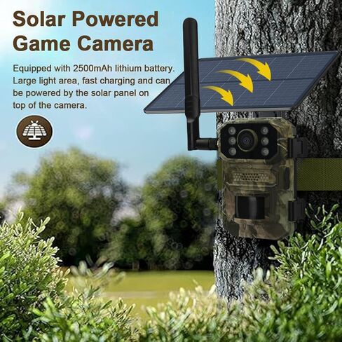 UNXAI 4G LTE Cellular Trail Cameras,Game Hunting Wireless Cam,Trail Cameras with Night Vision,IP66 Waterproof for Hunting in Saudi Arabia