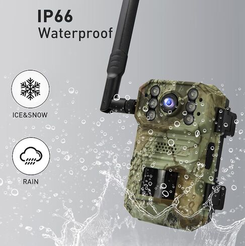 UNXAI 4G LTE Cellular Trail Cameras,Game Hunting Wireless Cam,Trail Cameras with Night Vision,IP66 Waterproof for Hunting in Saudi Arabia