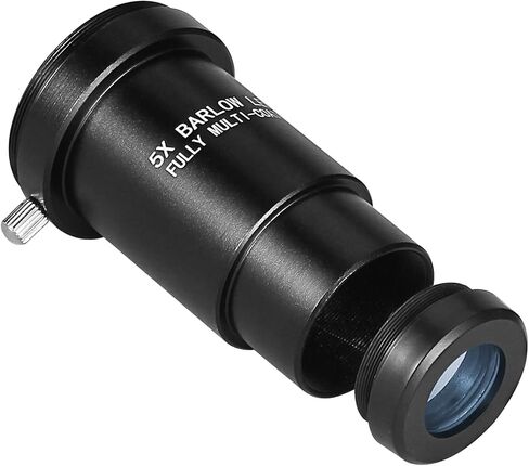 1.25 Inch 5X Barlow Lens Telescope Accessory,5X Magnification, Fully Multi-Coated Metal, with M42 Thread Camera Connect Interface - for 1.25" Telescope Astronomy Eyepiece in Saudi Arabia