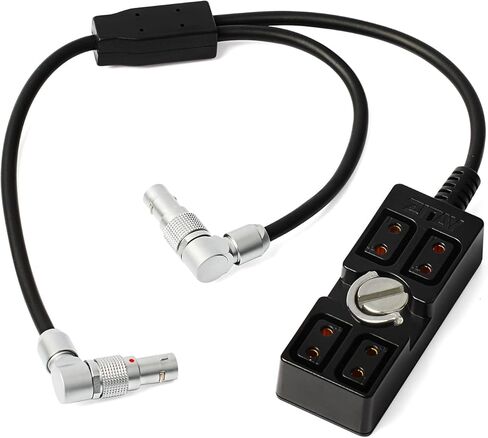 ZITAY 2Pin ذكر إلى 2Pin RS2 & 4 D-tap أنثى الفاصل المحور قابل للتعديل لـ DJI RS2 مثبت Tilta Float نظام كابل الطاقة الاحترافي in Kuwait