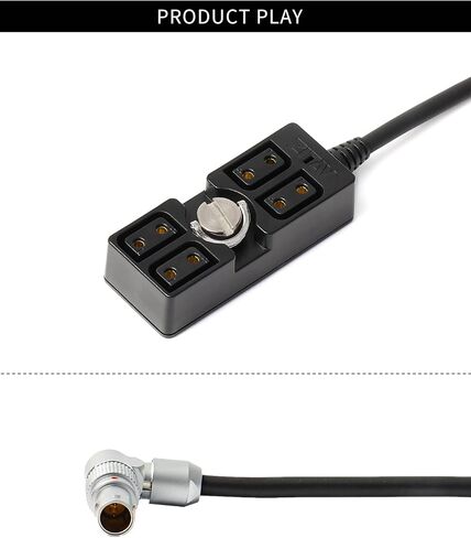 ZITAY 2Pin ذكر إلى 2Pin RS2 & 4 D-tap أنثى الفاصل المحور قابل للتعديل لـ DJI RS2 مثبت Tilta Float نظام كابل الطاقة الاحترافي in Kuwait