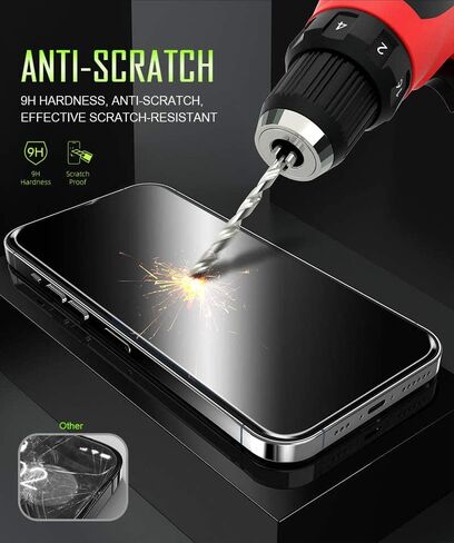 PHONEBEAST 2 Pack Screen Protector for iPhone 14 Pro Max [6.7 inch] Display with 2 Pack Tempered Glass Camera Lens Protector-[9H Hardness]-with EASY INSTALL KIT-HD Case Friendly in Saudi Arabia