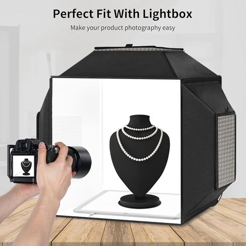 صندوق صور محمول مطور مقاس 16 بوصة × 16 بوصة من Selens + ضوء تصوير LED سفلي بدون ظل مقاس 11.5 بوصة × 11.5 بوصة in Kuwait