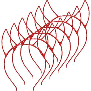 6 Pieces Devil Horn Headbands Halloween Horn Headbands Costume Horns Headband for Women Girls Accessories, Red in Saudi Arabia