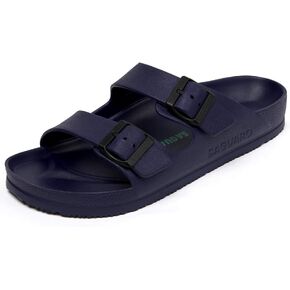 SAGUARO Men's Women's Comfort Double Buckle Sandals Lightweight Adjustable EVA Sandals with Rubble Sole