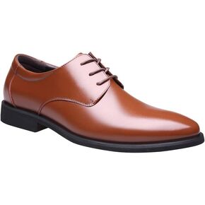 Mens Dress Shoes Oxford Style Formal Classic Lace Up Business Casual Uniform Modern Work Soft Wedding Shoes Black Brown US6-15