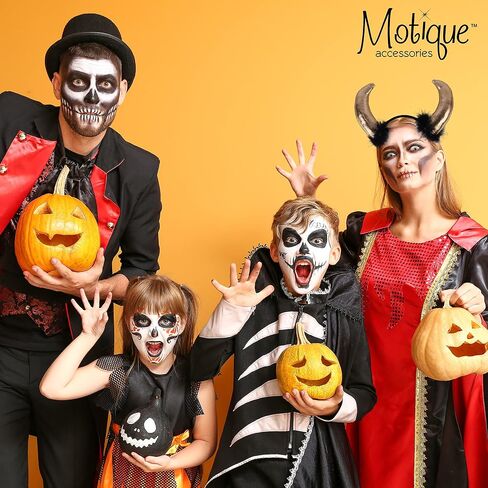 Motique Accessories Gold Horn Headband Black Fur Devil Horns Headband Men Women and Kids in Saudi Arabia