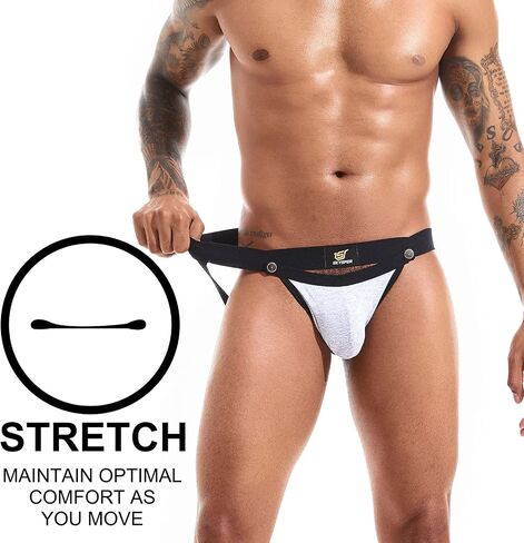 SKYSPER Jockstrap For Men Workout Jock Straps Male Underwear Athletic Supporter Sexy G-Strings in Kuwait