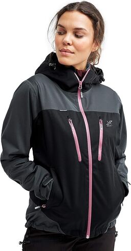 سترة Silence Proshell للسيدات من RevolutionRace، سترة ناعمة مقاومة للماء مع سحابات للتهوية in Kuwait