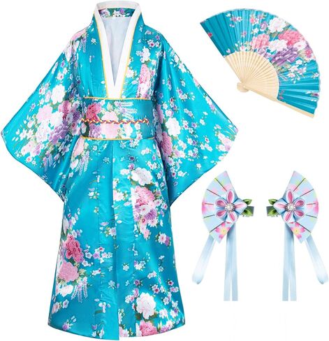 Elibelle Japanese traditional dress kimono robe for kids girls costume in Kuwait