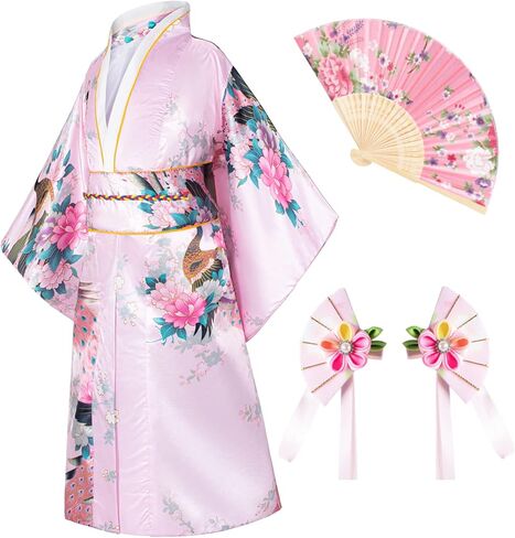 Elibelle Japanese traditional dress kimono robe for kids girls costume in Kuwait