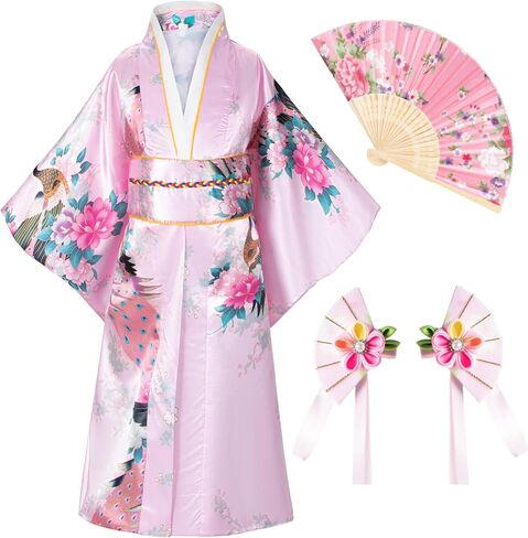 Elibelle Japanese traditional dress kimono robe for kids girls costume in Kuwait