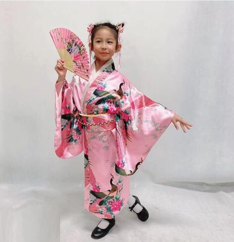 Elibelle Japanese traditional dress kimono robe for kids girls costume in Kuwait