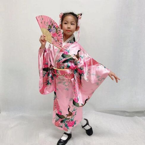 Elibelle Japanese traditional dress kimono robe for kids girls costume in Kuwait