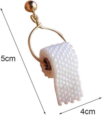 المرأة مضحك ورق التواليت لفة الأقراط الجدة شخصية قلادة قطرة استرخى الأقراط السيدات الفتيات سحر المجوهرات هدية in Kuwait