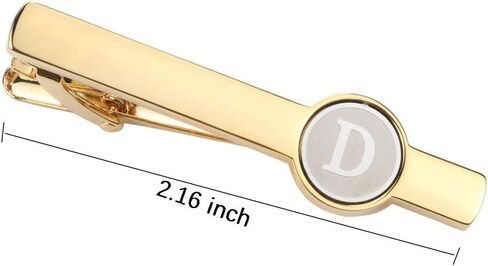 GWD Mens Cufflinks Tie clips set Set Shirt Classic Initials Alphabet A-Z Gift Box in Kuwait