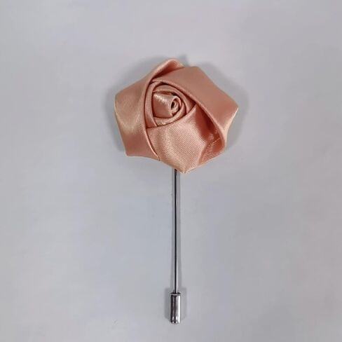 Sanrich Rose Boutonniere الرجال التلبيب دبابيس زهرة الساتان 12 حزمة العريس الزفاف العروة البدلة بروش الزي الملحقات in Kuwait