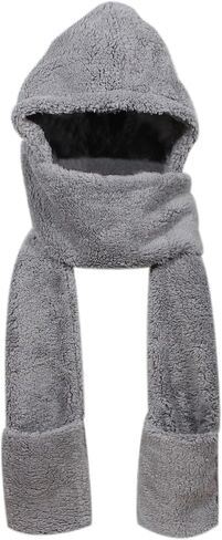 Super Soft Fleece Women’s Hooded Scarf & Hat W/Glove Pockets By Bioterti in Kuwait